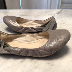 Cole Haan ballet flats, silver metallic- so cute!